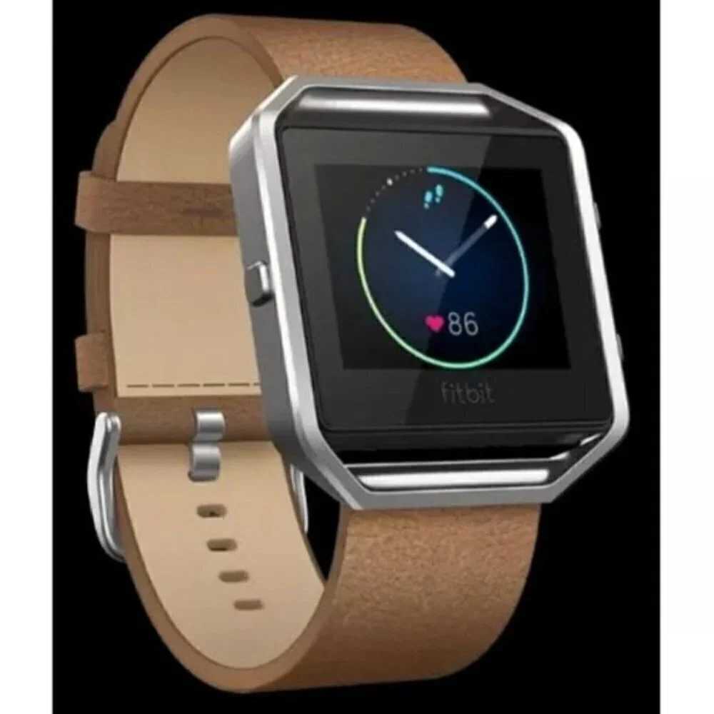 Fitbit Blaze Leather Accessory Band Large Tan Mens